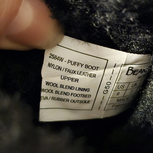 Bearpaw Black Puffy Boot Women's Snow Boots NWT, size 9 - Picture 15 of 15